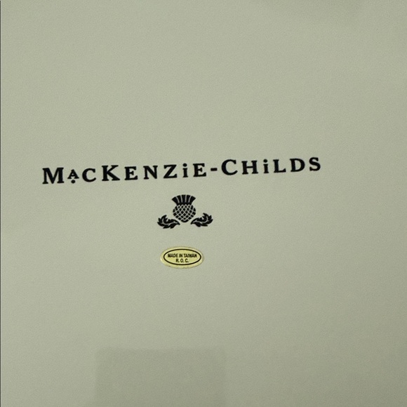 Mackenzie Childs Buttercup Yellow Polka Dot Charger Plate Platter 16in RARE - Picture 7 of 8